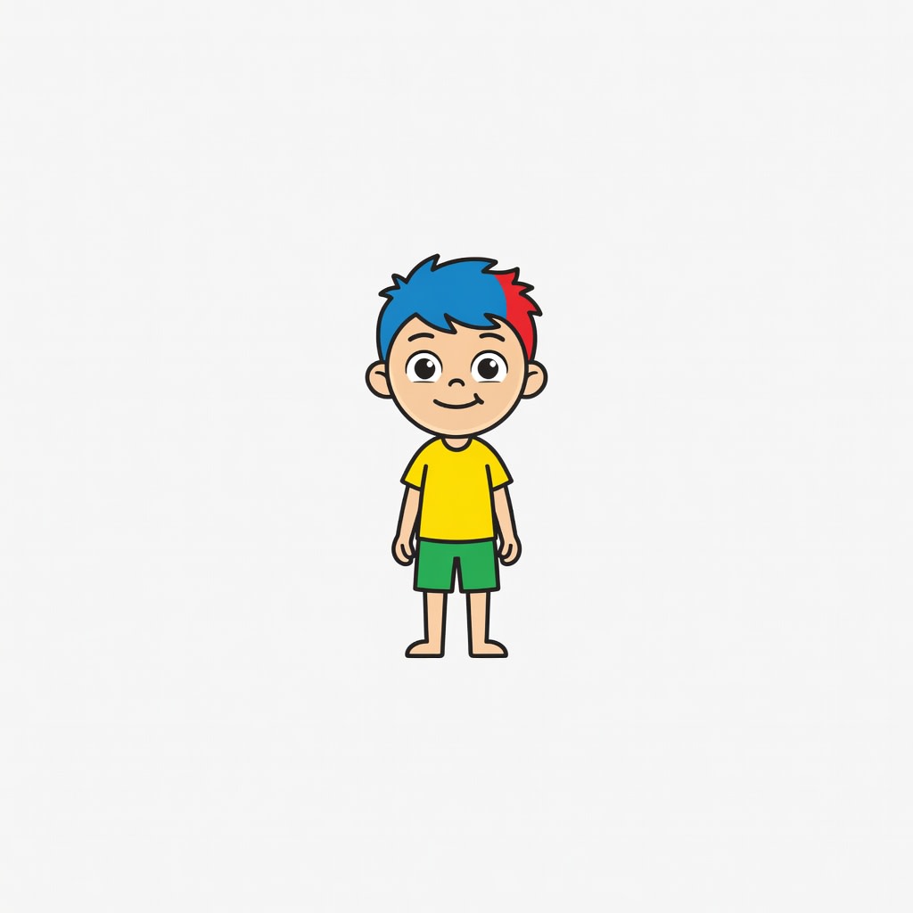 cartoon boy top-down sprite (3 / 4)