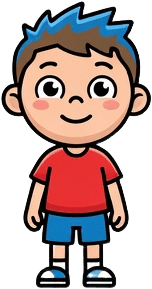 cartoon boy top-down sprite (1 / 4)