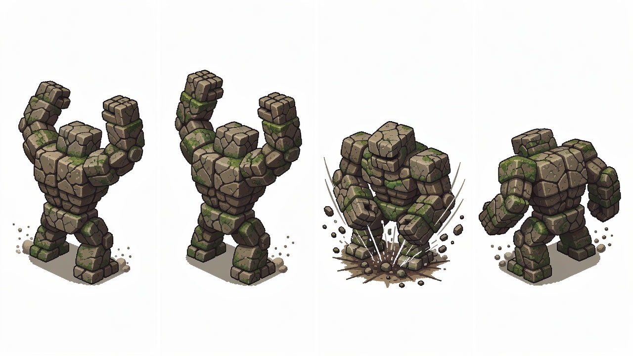 Mini Golem Attack NORTH