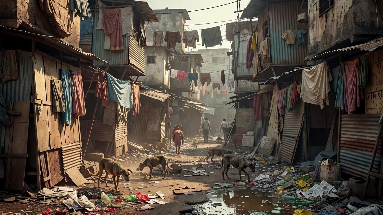 Mumbai Slum Background