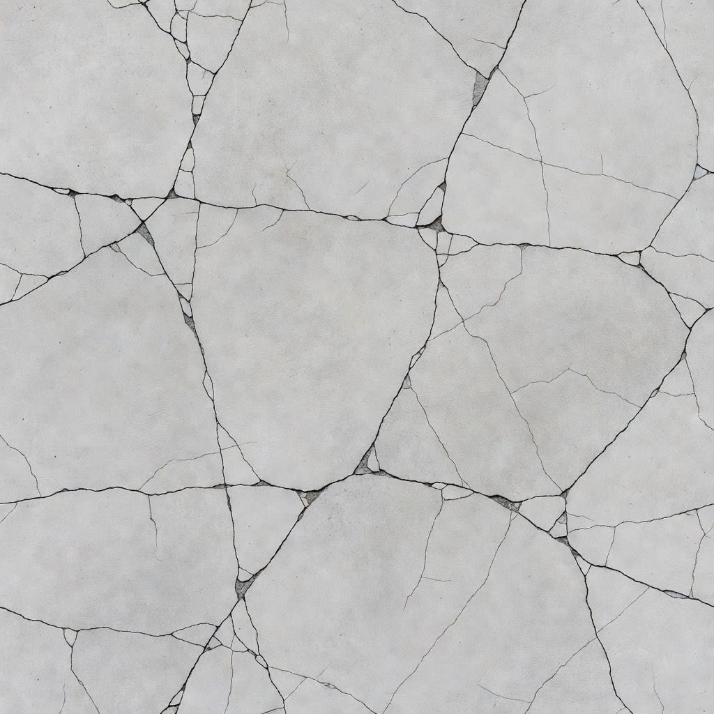 Light Gray Cracked Sidewalk