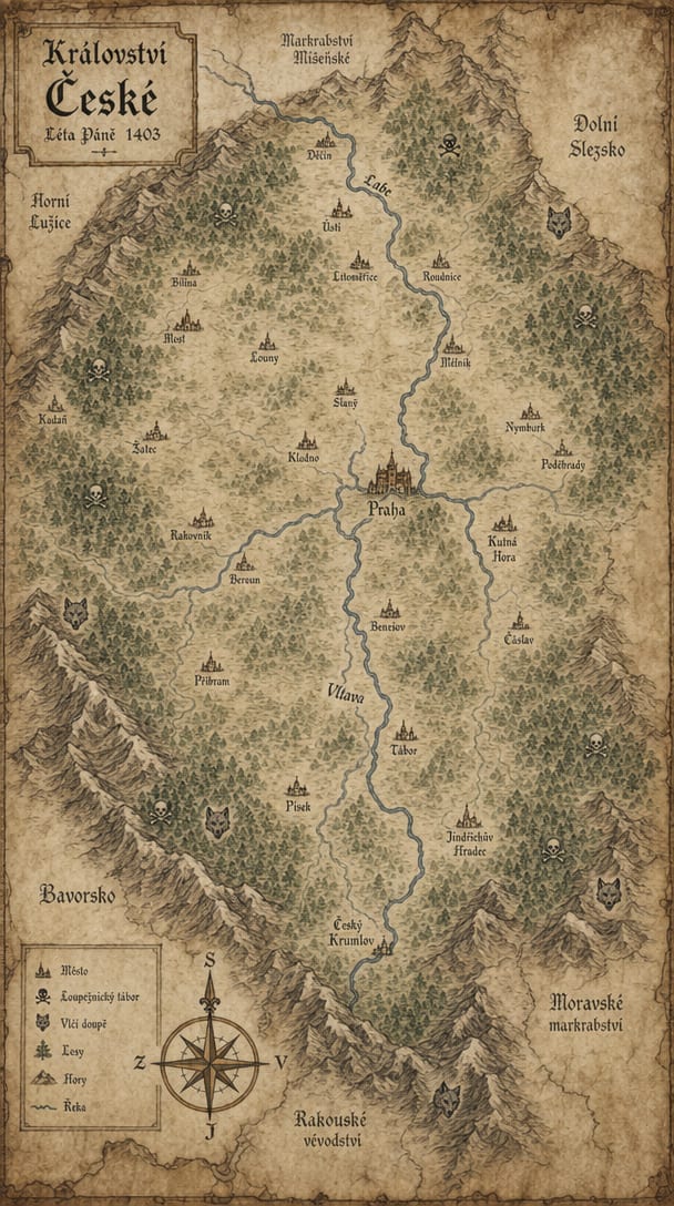 Bohemia Over-Map - Hand-Drawn Cartography (4 / 4)