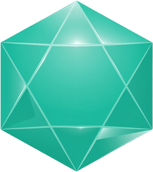 Teal Hexagon Gem
