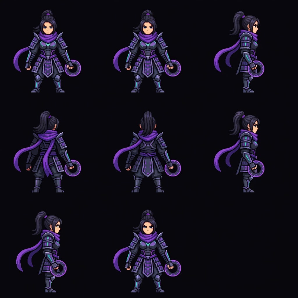 Ninja Assassin - 8-Direction Sprite Sheet (2 / 3)
