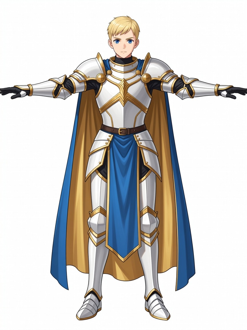 Knight T-Pose Cape Straight