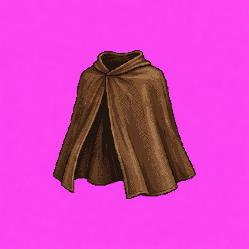 Cape - Brown Cloak (magenta bg)
