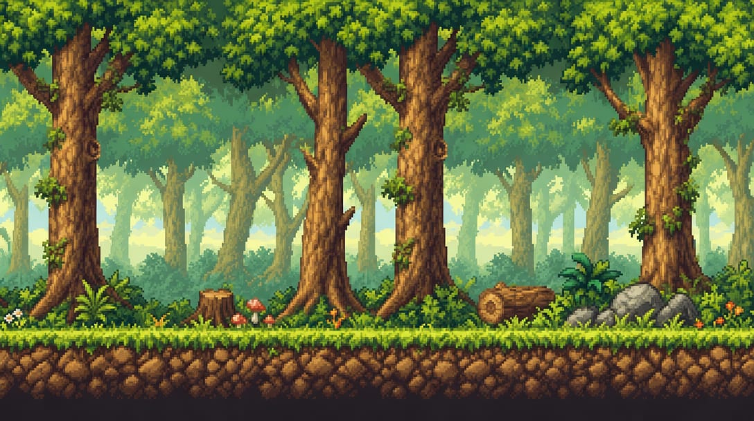 Forest BG Pixel Art
