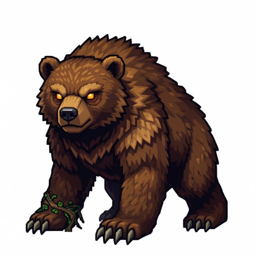 Pixel Brown Bear