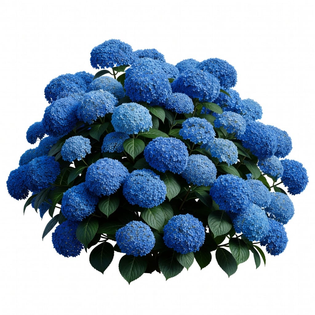 Blue Hydrangea Bush Concept
