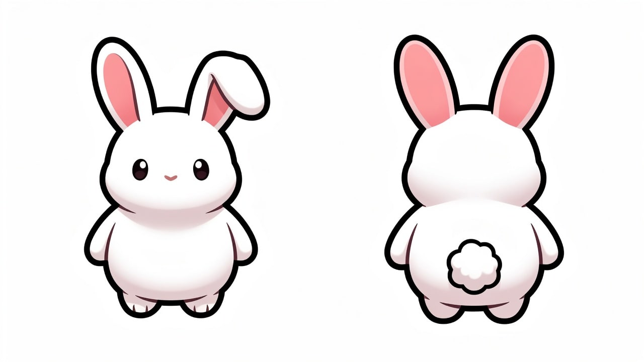 Rabbit Front and Back Views (1 / 2)