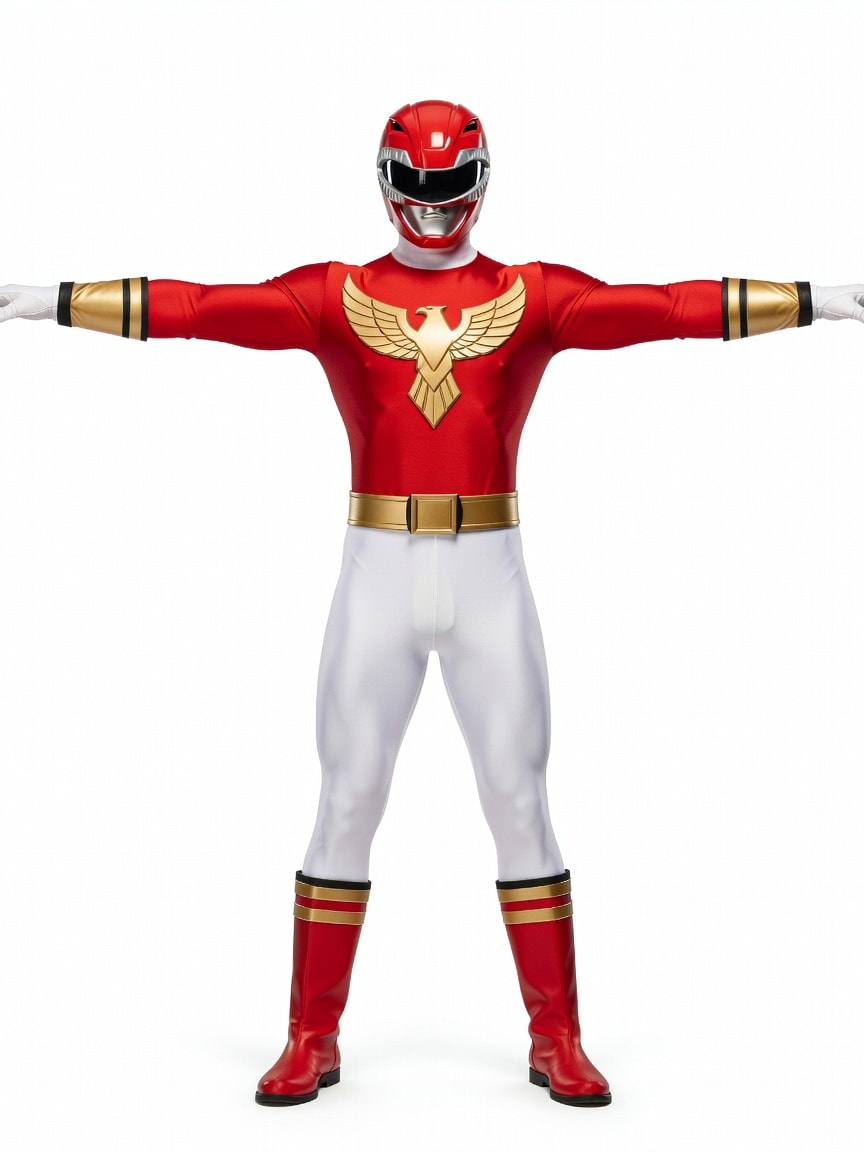 Red Ranger Troy T-pose Concept
