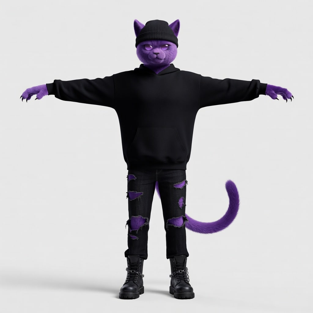 Purple Cat Enemy Concept (2 / 3)