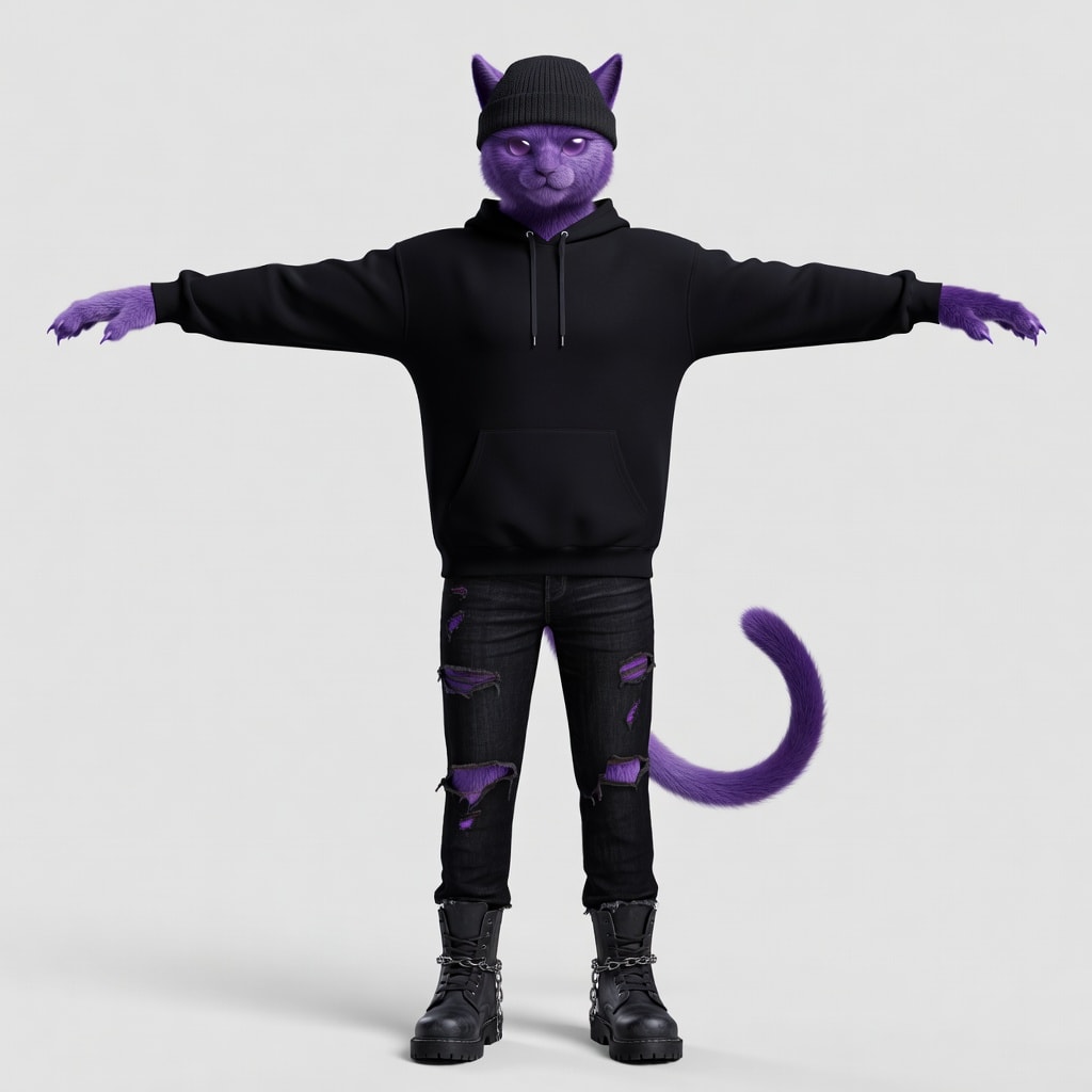 Purple Cat Enemy Concept (3 / 3)