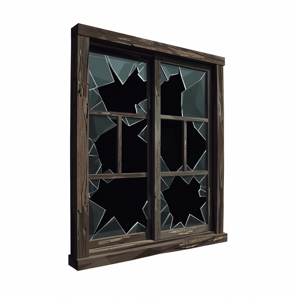 Abandoned School Broken Window (4 / 4)
