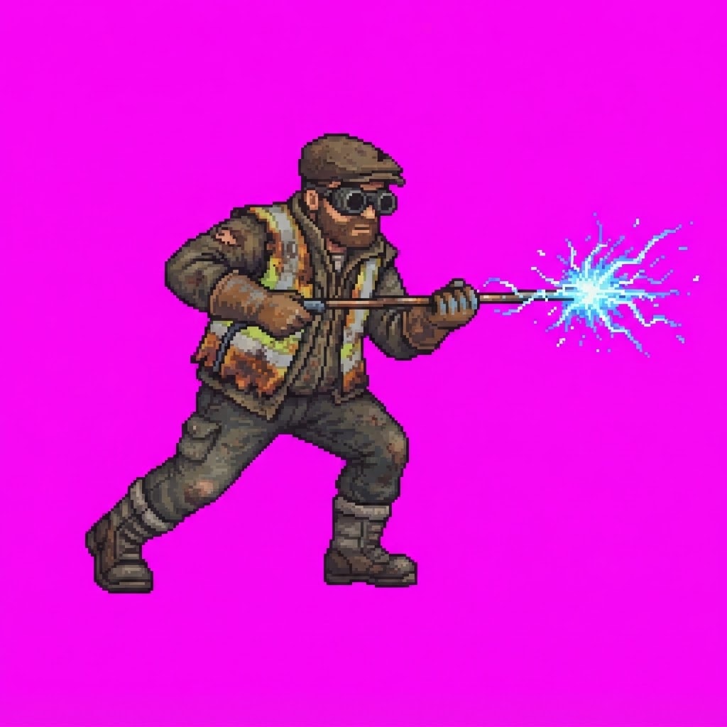 Image: In the exact pixel art style of this reference ima