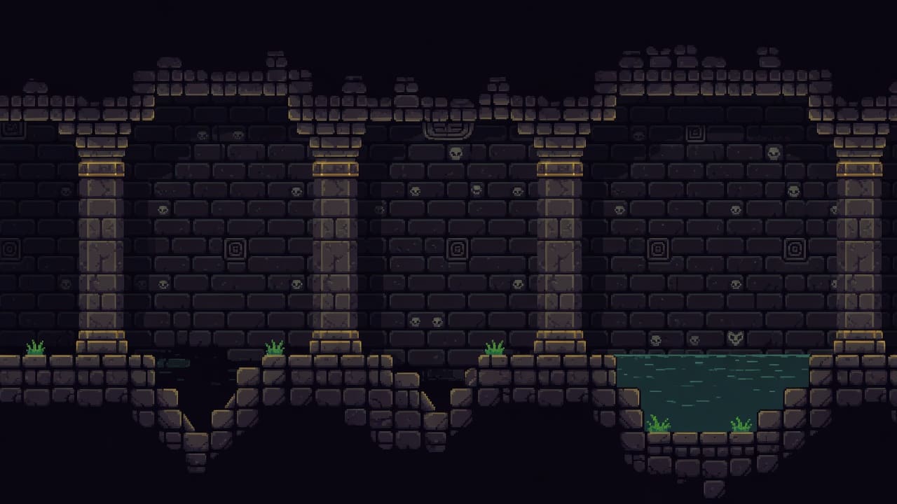 Ancient Temple Tileset Background