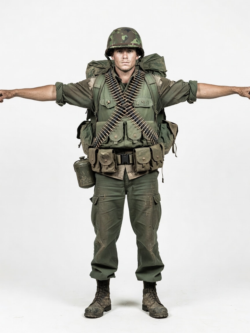 Vietnam Machine Gunner Soldier Concept (1 / 2)