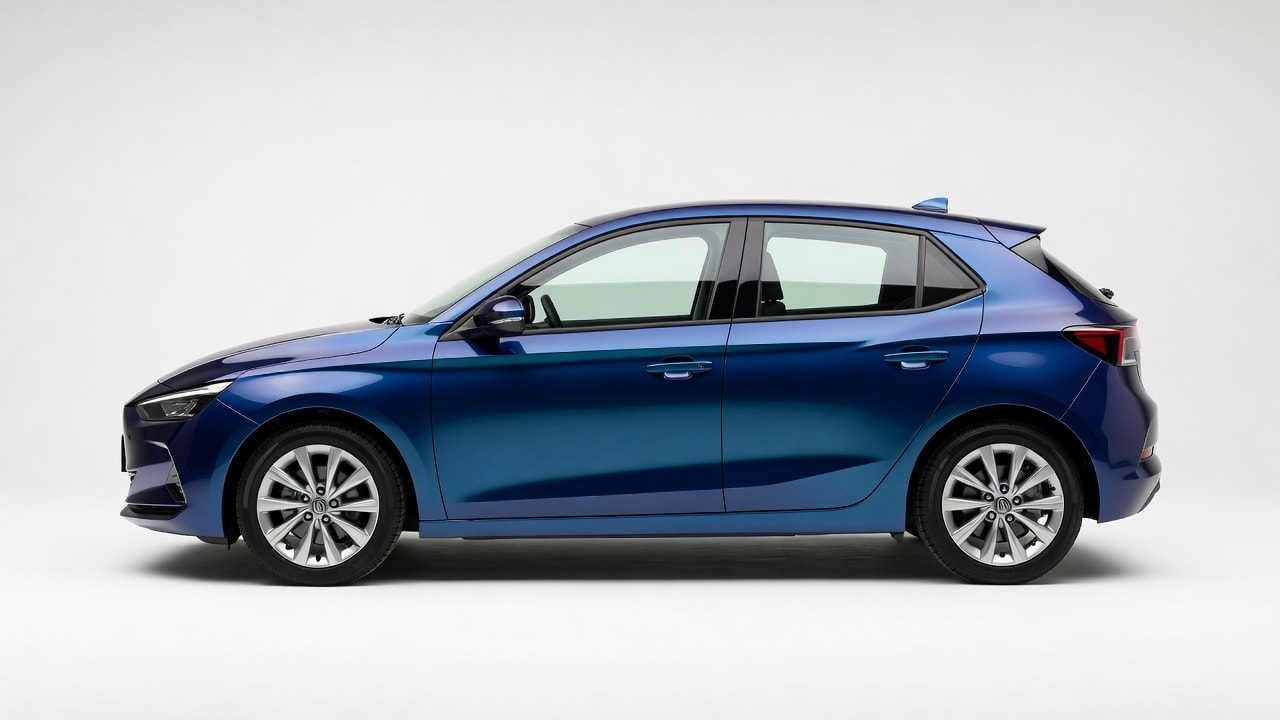 Blue compact car concept