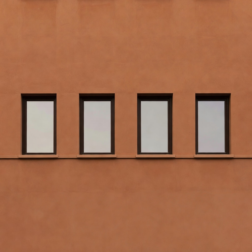 Building Facade with Windows