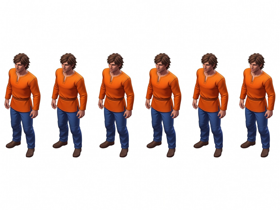 Idle Animation Spritesheet 6f (3 / 4)