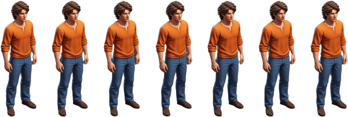 Idle Animation Spritesheet 6f (2 / 4)