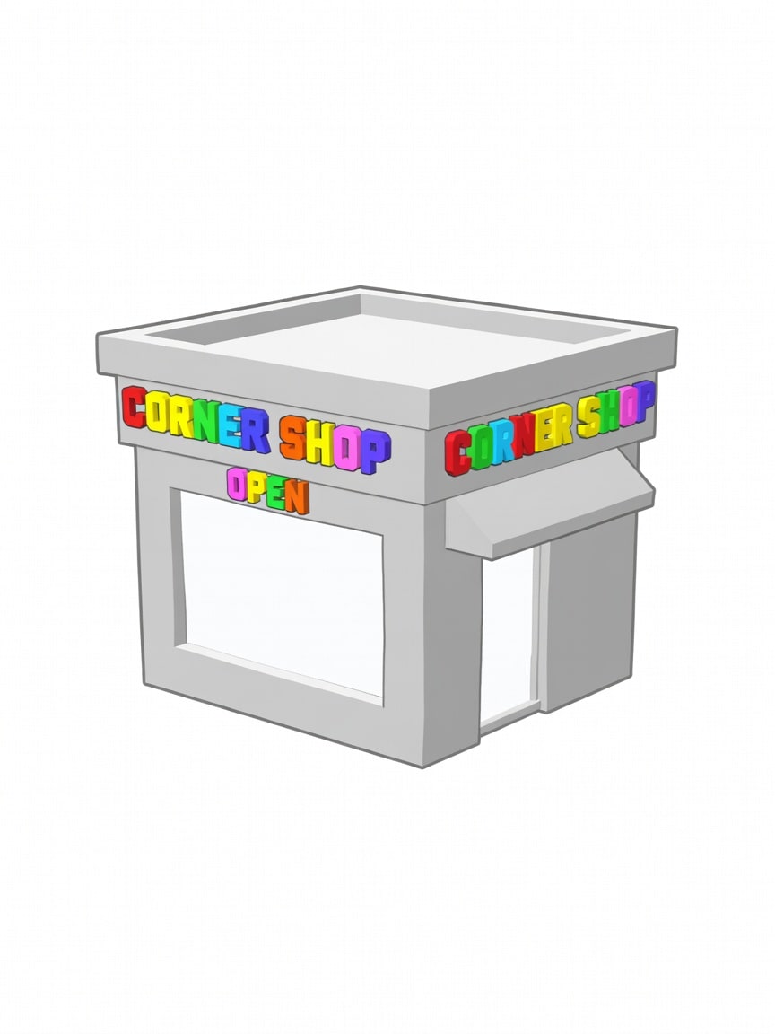 Corner Shop Building Concept