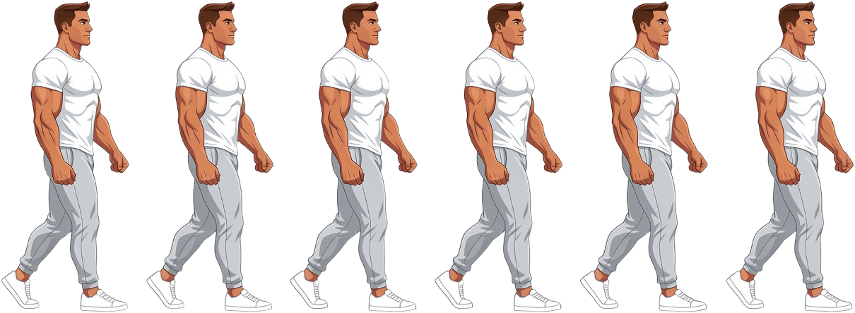 Character Walk Cycle Spritesheet