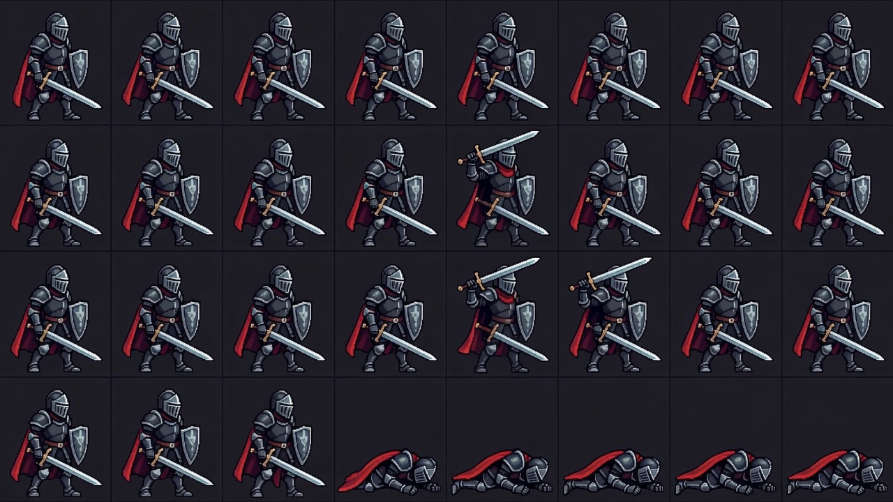 Knight Sprite Sheet (1 / 2)