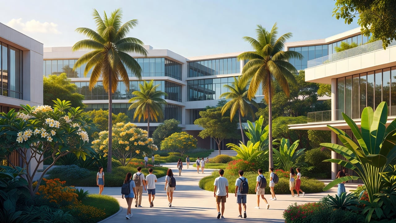 Bangkok University Campus Background