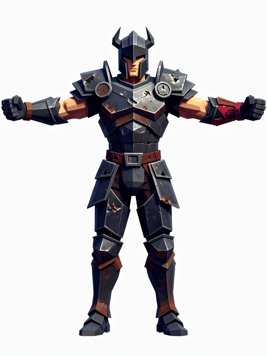 Dark Fantasy Warrior - Low Poly Stylized (2 / 3)