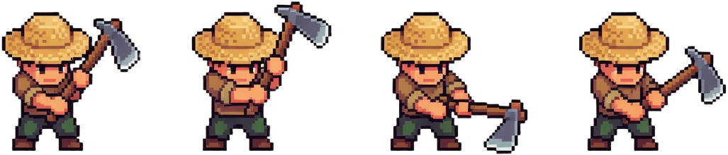 Farmer Attack Sprite Sheet