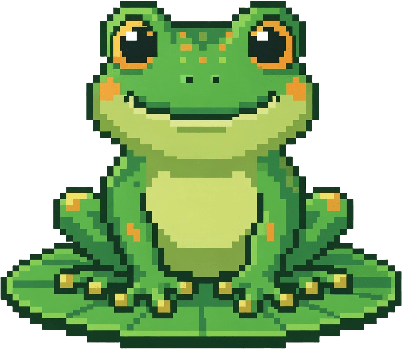 Frog Character Pixel Art (1 / 4)