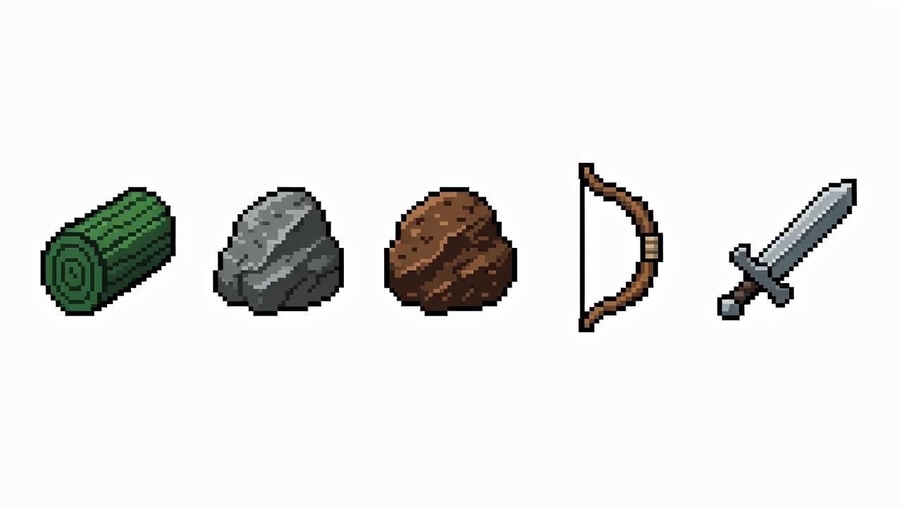 Pixel HUD Resource Icons