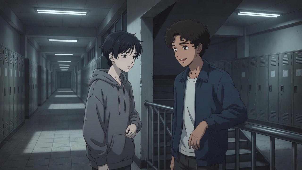 School Hallway CG - Coming Out to Marco