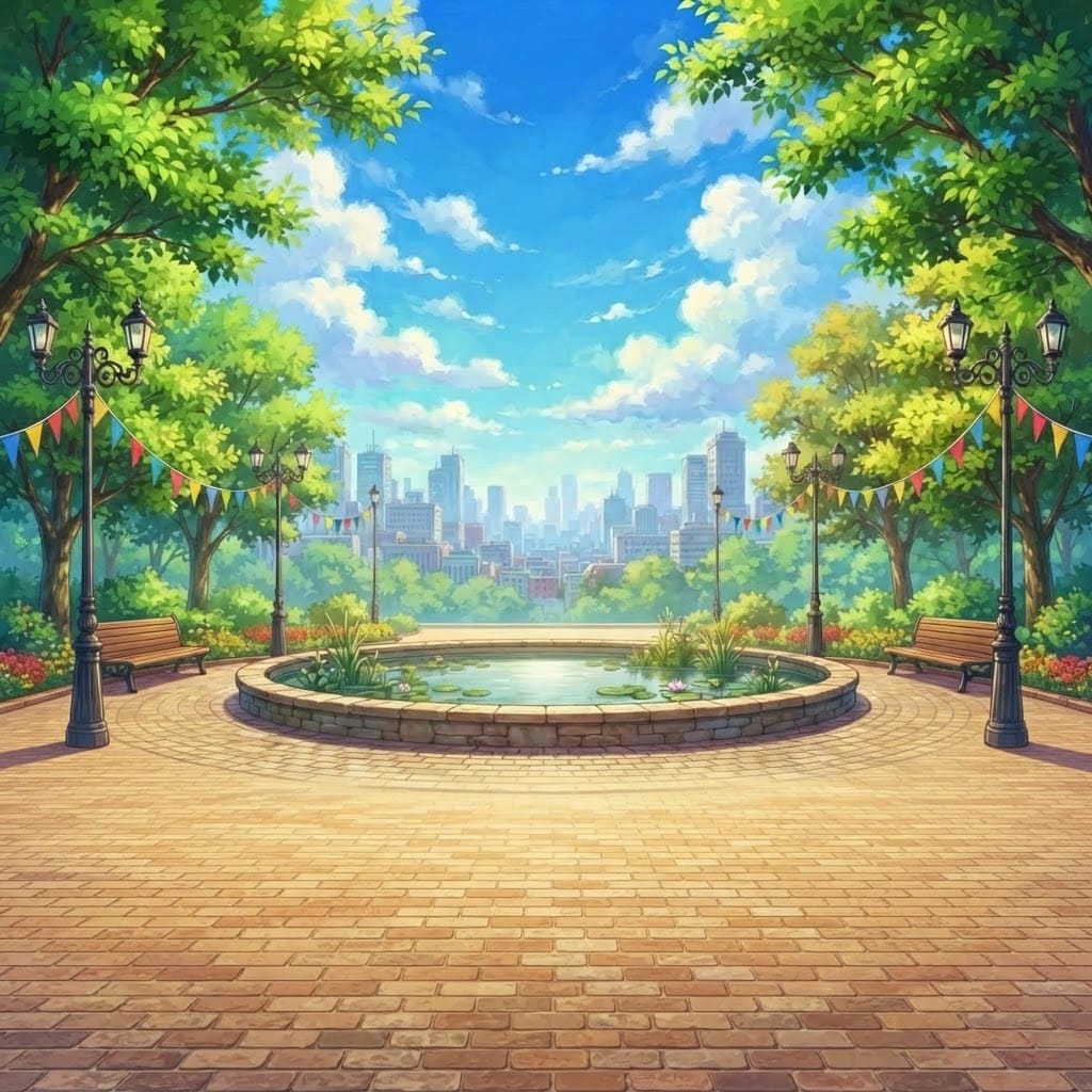 Image: Keep this park scene EXACTLY the same — same vibra