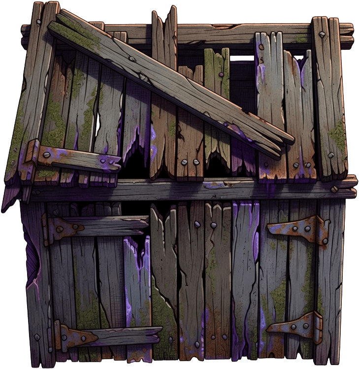 Hellbound Harvest - Ruined Barn Wall Prop