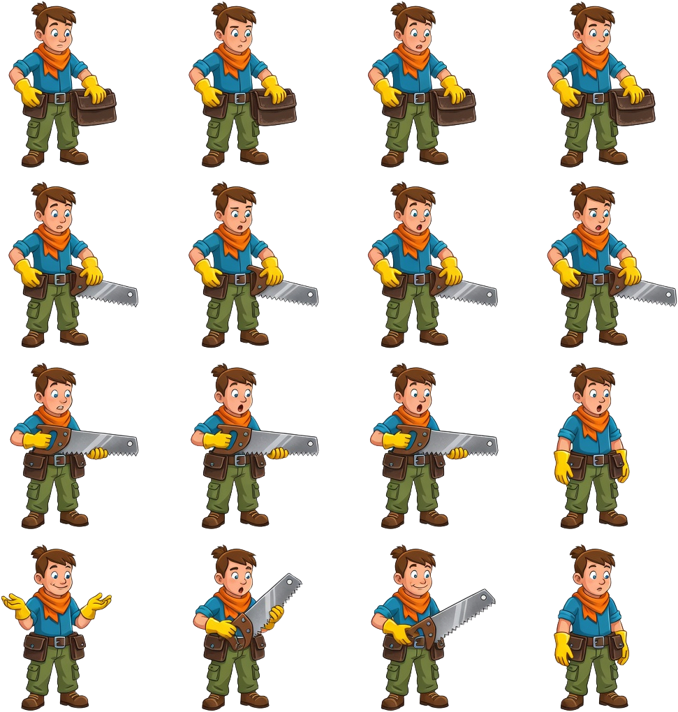 Dante Idle Magical Tool-Belt Sprite Sheet