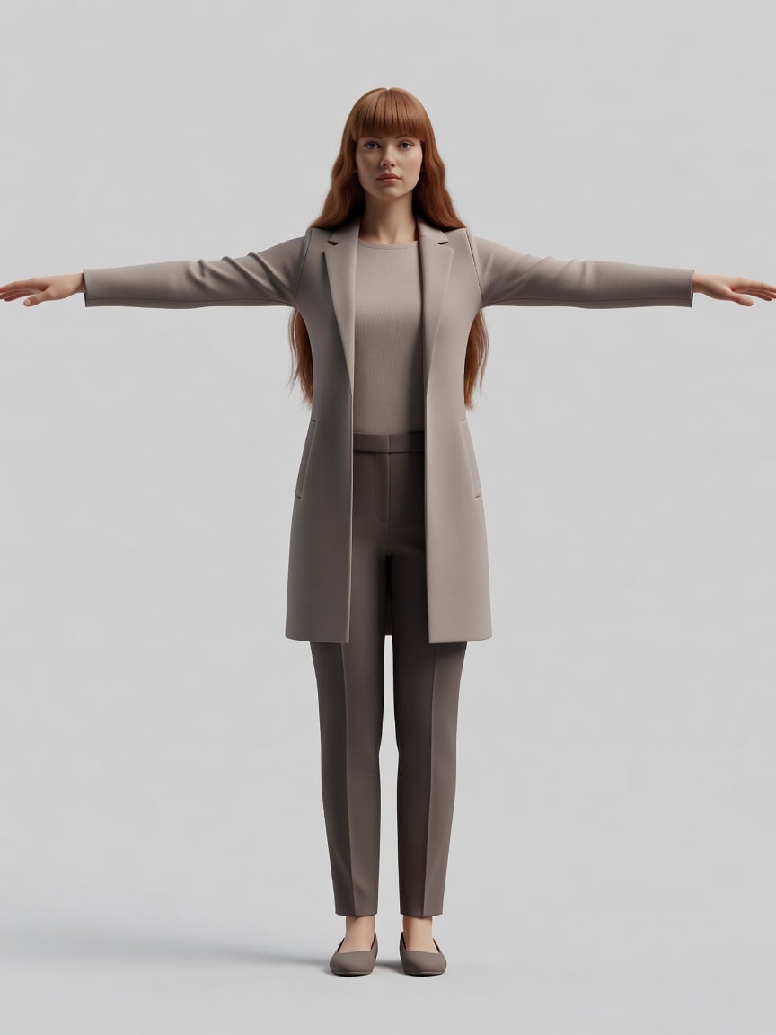 Player Character Concept - Variant B (Casual Coat)