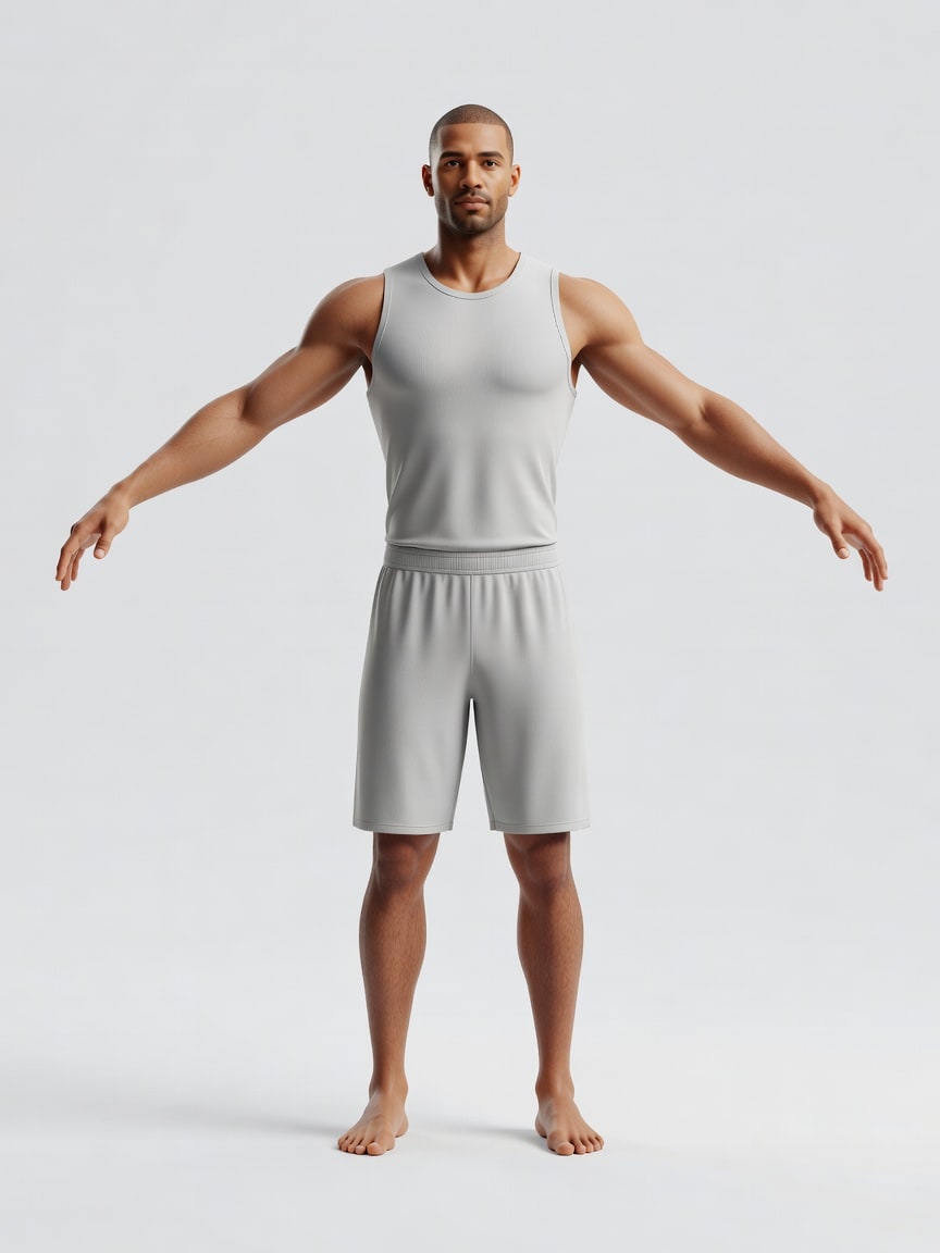 Basketball Player T-Pose Concept (1 / 3)