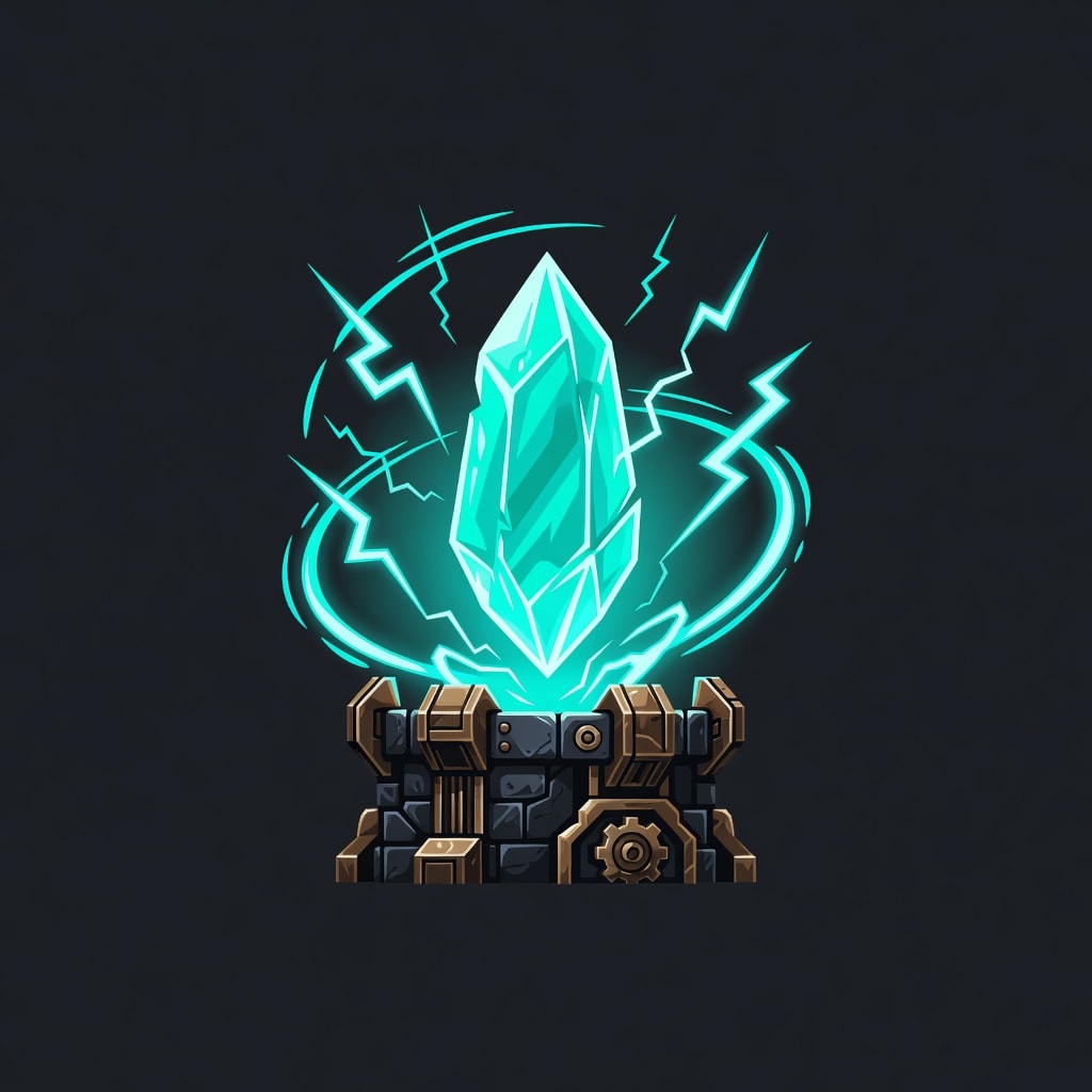 UI Icon - Arcane Crystal Turret (Cyan)