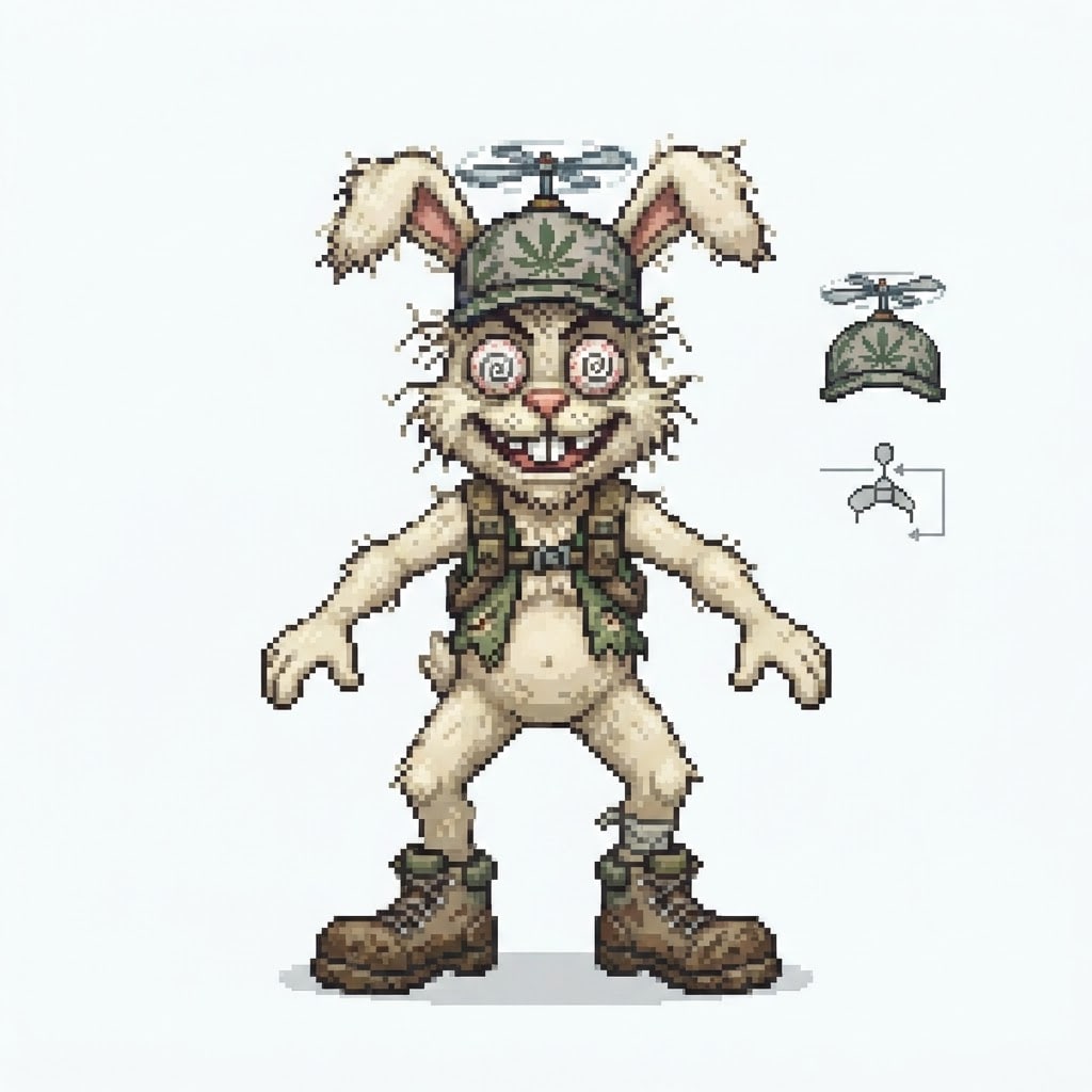 Crazy Rabbit Character Sprite (3)