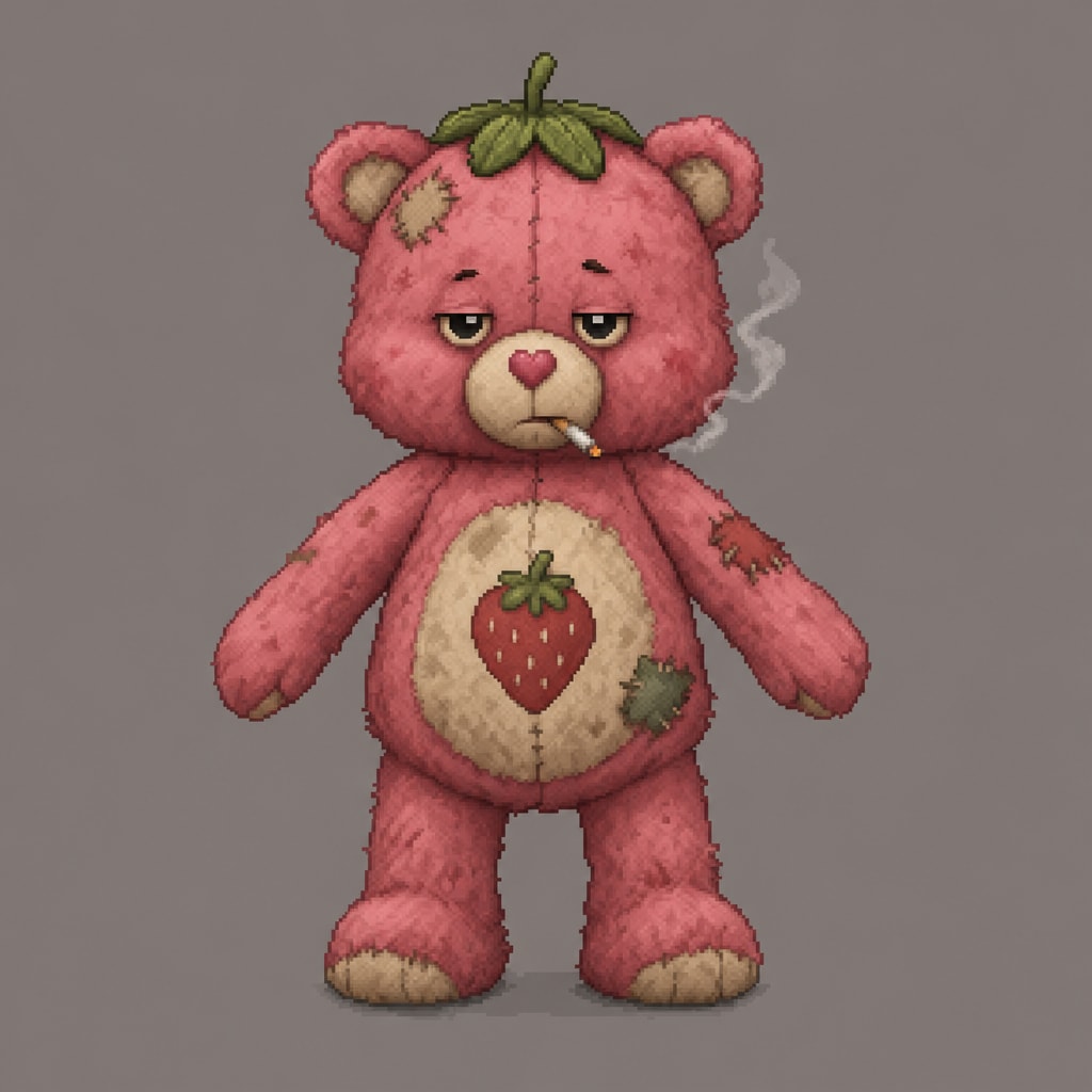 Shabby Strawberry Bear (4)