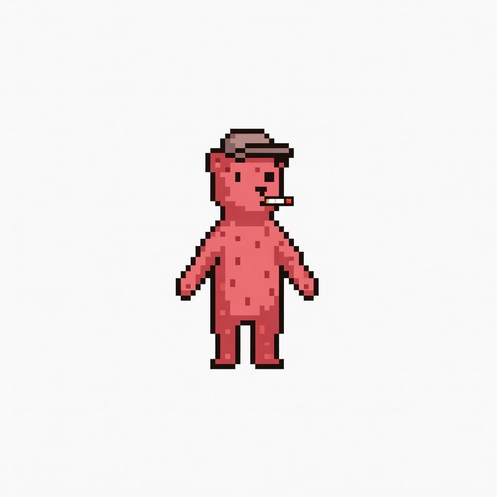 Pixel Strawberry Bear (2)