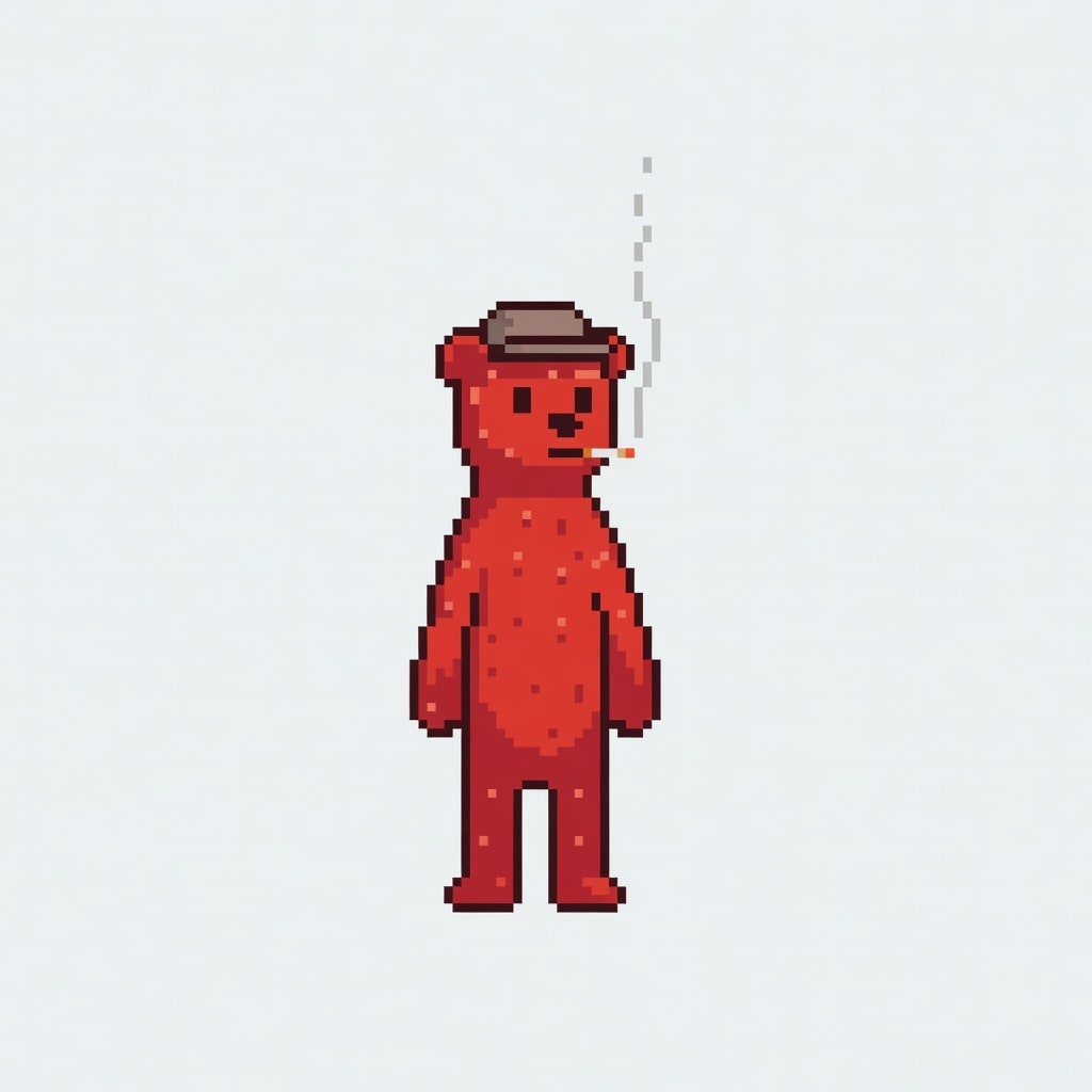 Pixel Strawberry Bear (3)