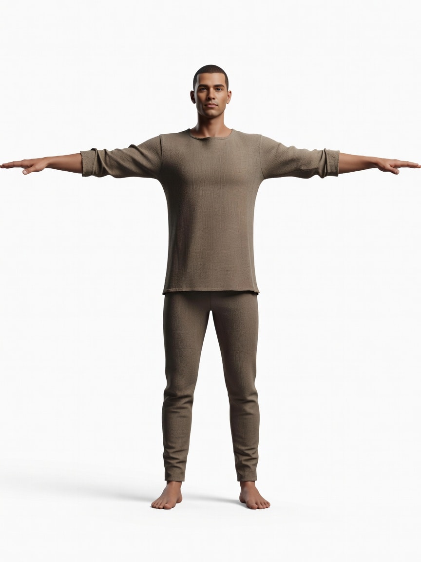 Human Fantasy Adventurer - T-Pose Concept (1 / 2)