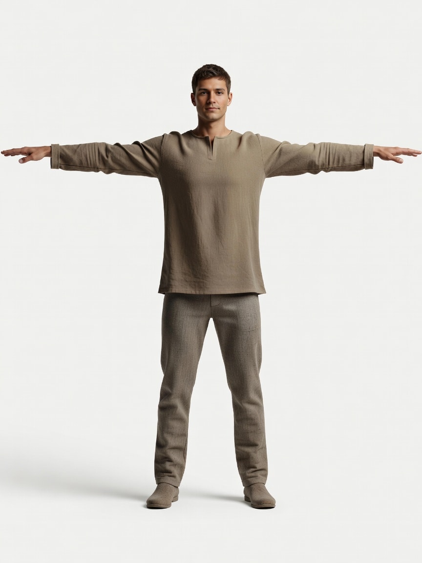 Human Fantasy Adventurer - T-Pose Concept (2 / 2)