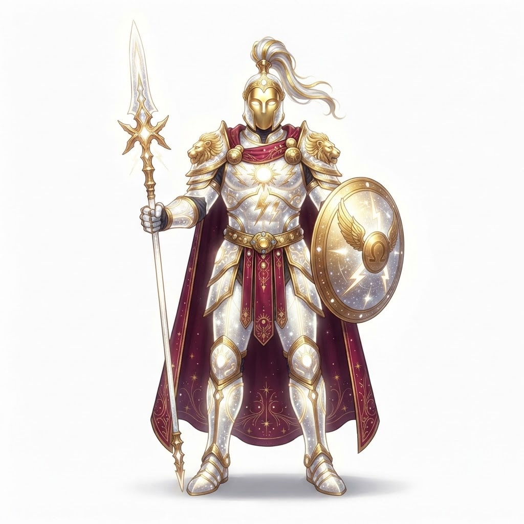 Image: Concept art of an elite Olympian royal guard, wear
