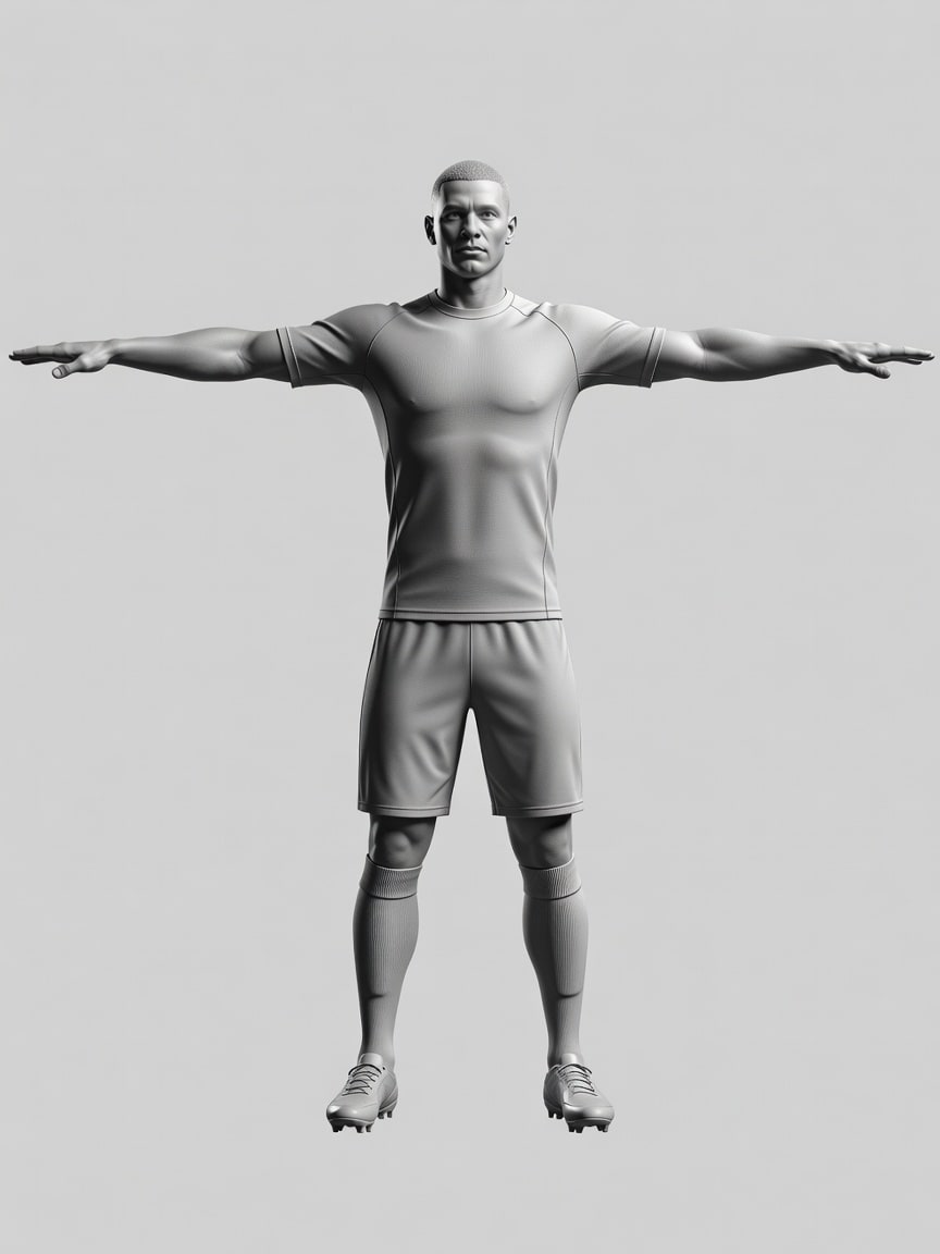 Football Player T-Pose Concept