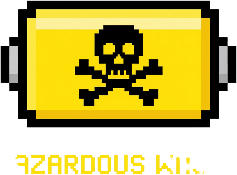 Hazardous Bin Icon Pixel Art