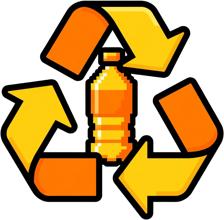 Plastic Bin Icon Pixel Art